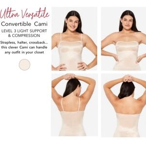 NWT Ruby Ribbon Convertible Camisole Tank Top Nude Size 44 Shaping sculpting
